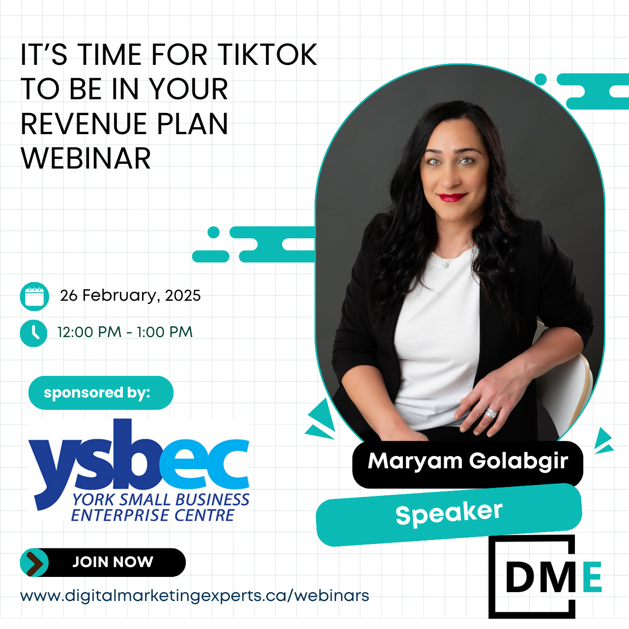 It’s Time for TikTok to be in your Revenue Plan Webinar (1280 x 1280 px)