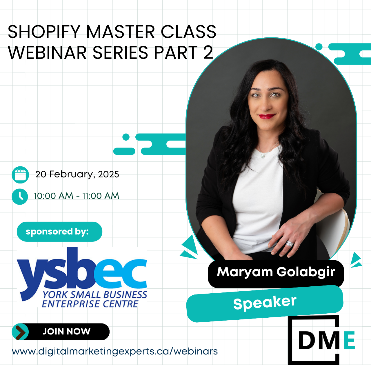 Shopify Master Class Webinar Series Part 2 (1280 x 1280 px)