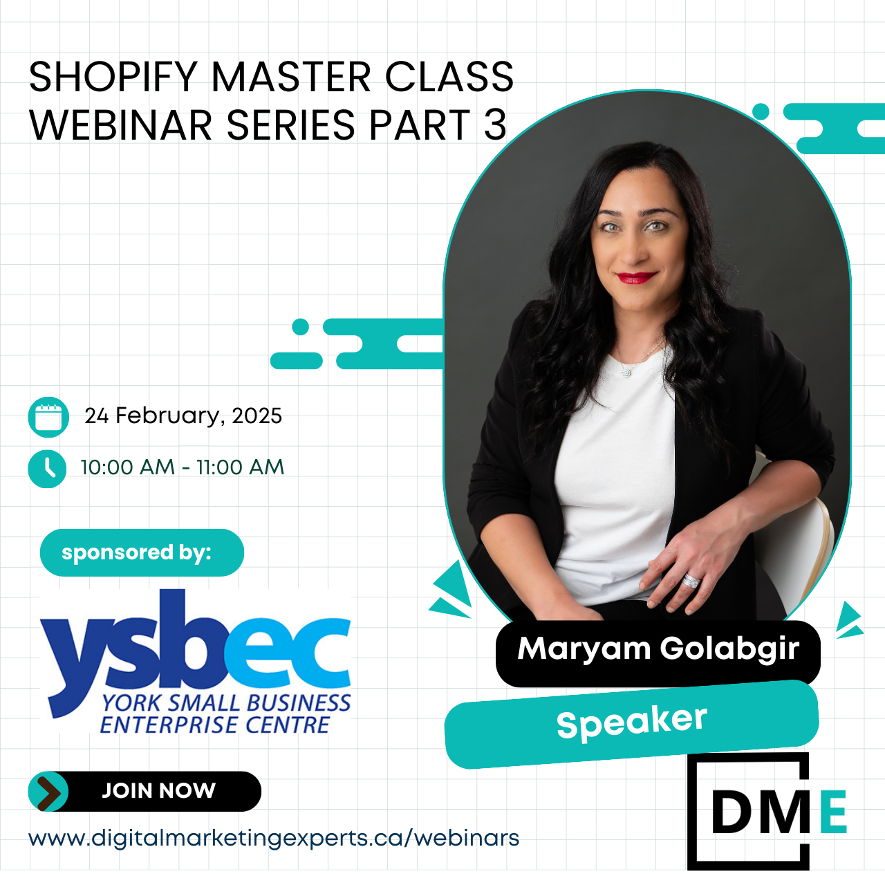 Shopify Master Class Webinar Series Part 3 (1280 x 1280 px)