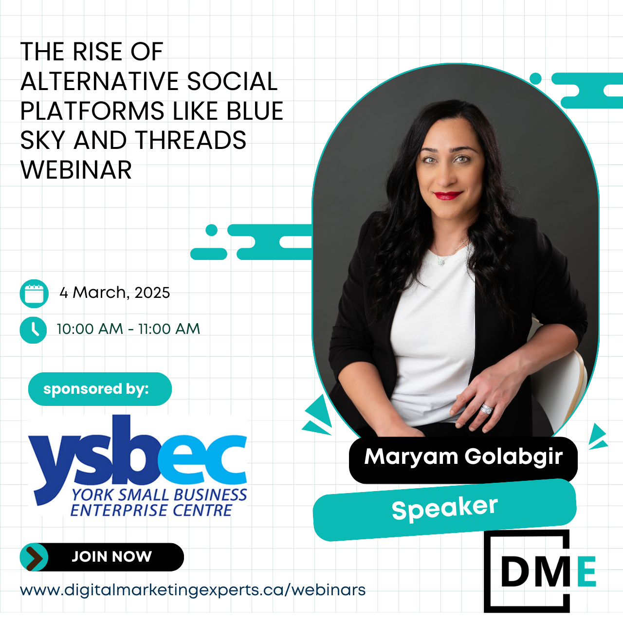 The rise of alternative social platforms like Blue Sky and Threads Webinar (1280 x 1280 px)